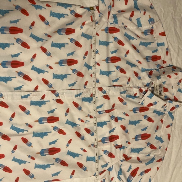 RSVLTS shirt XXL button up 4th of July bomb pop Statue of Liberty shirt KUNUFLEX - Picture 7 of 8